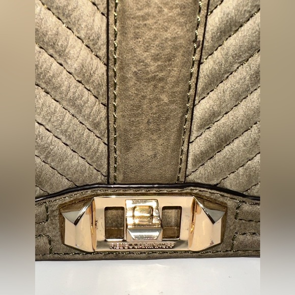 Rebecca Minkoff Olive Green  suede mini crossbody. 250 Retail. - Picture 2 of 14